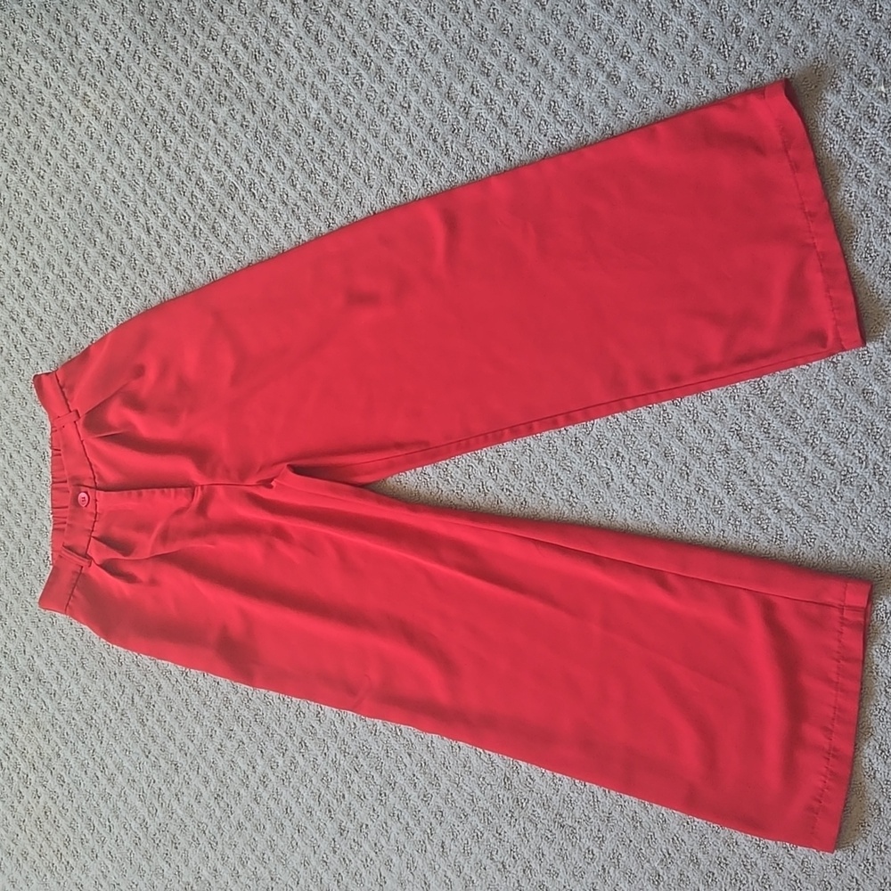Women's Wide Leg Red Pants